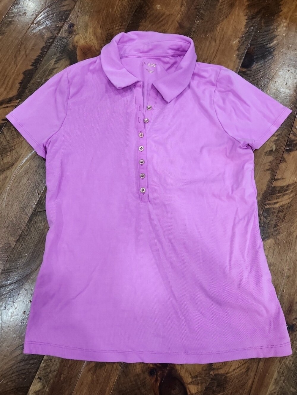 Lilly Pulitzer Reema Polo top Large In Crocus Pedal